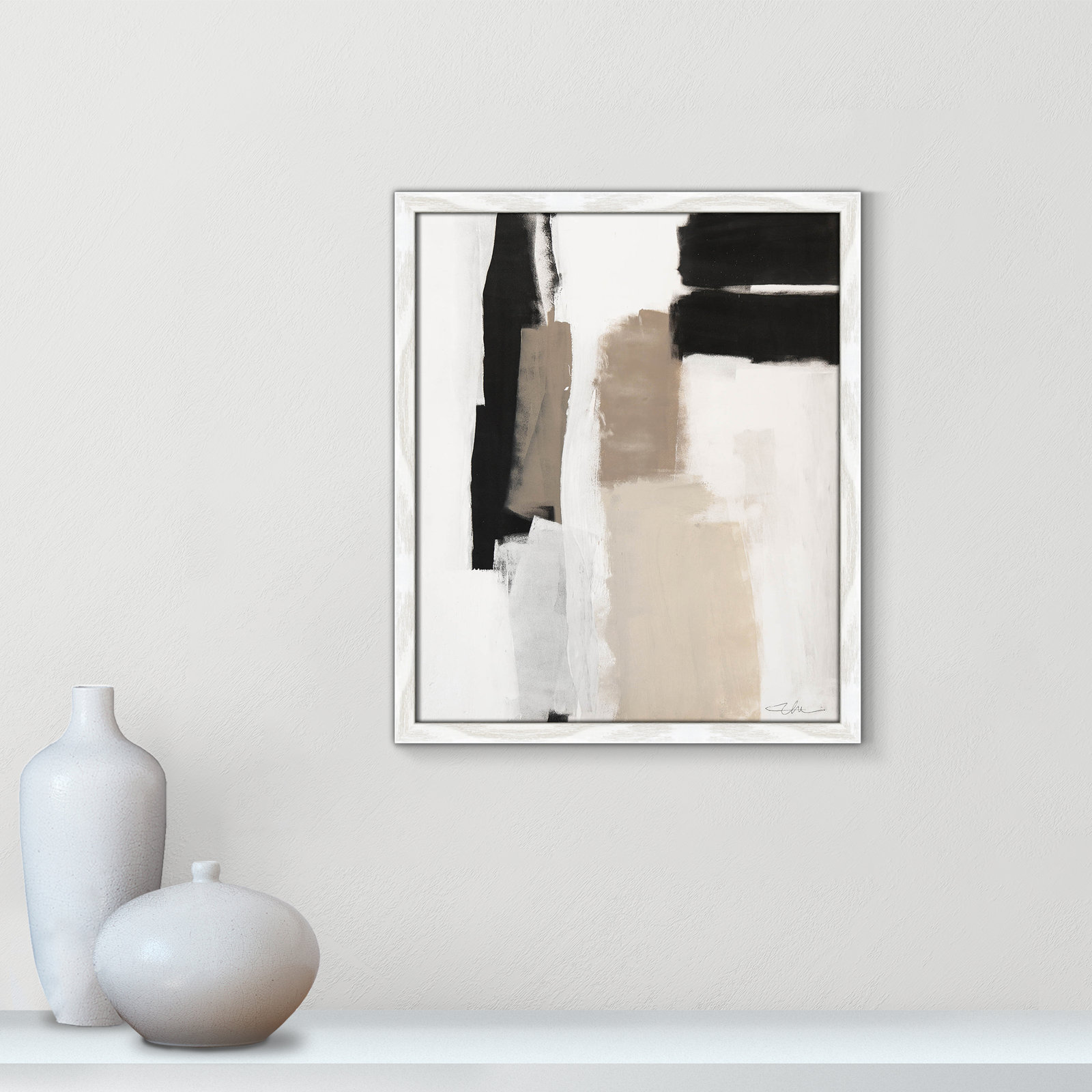 Earth Scapes II Print, 19" H x 16" W x 1.25" D, White Slim Unmatted Picture Framed