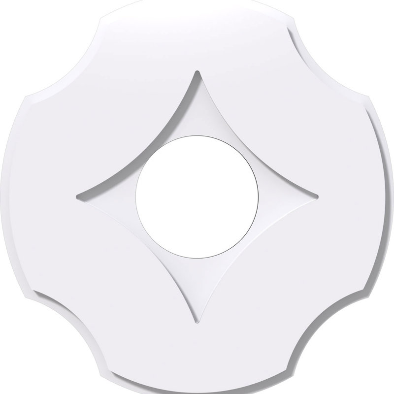 Médaillon de plafond contemporain en PVC Percival, H 1 po x l 14 po x P 14 po