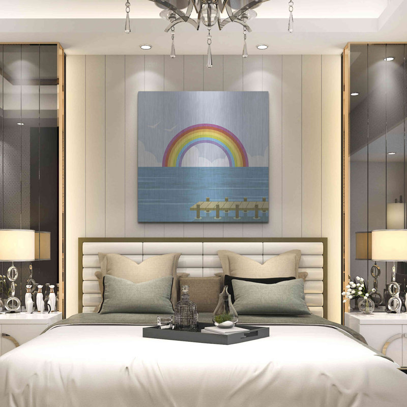 «Happy Summer Rainbow» par Andrea Haase, mur en métal, H 36 po x l 36 po