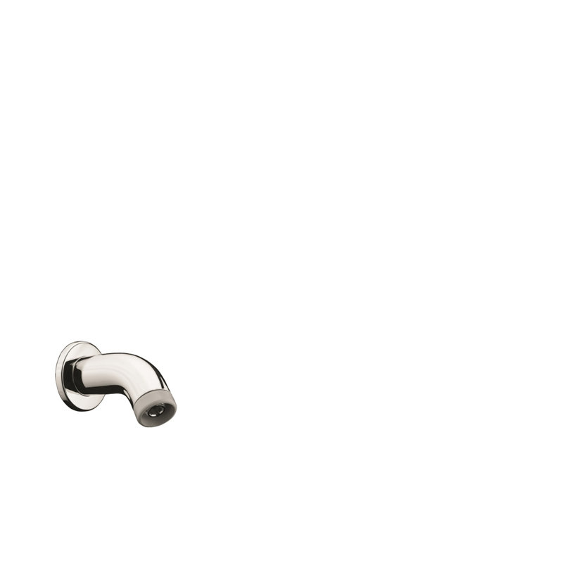 Showerpower 1/2" Small Cast Shower Arm with Flange, Polished Nickel