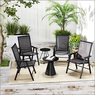 Ensemble de 4 chaises de patio pliantes