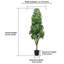 Arbre artificiel 63,03 pouces dans un pot en plastique noir, pour l'intérieur et l'extérieur