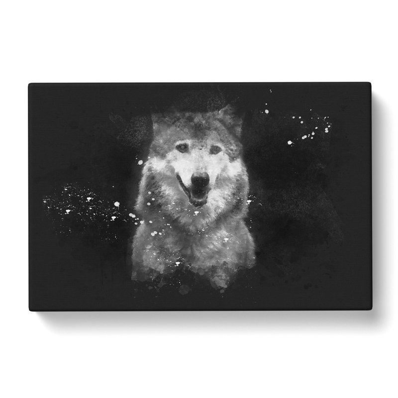 Wolf Portrait - Wrapped Canvas, 35cm H x 50cm W x 3cm D