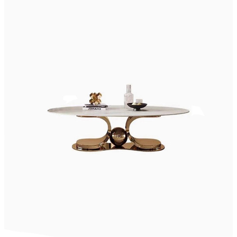 Table basse de luxe de style italien, H 14,96 po x L 23,62 po x l 47,24 po, Doré