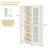68.9'' Tall Storage Cabinet with Doors, 8-Tier Accent Cabinet with Adjustable Shelves-36304607