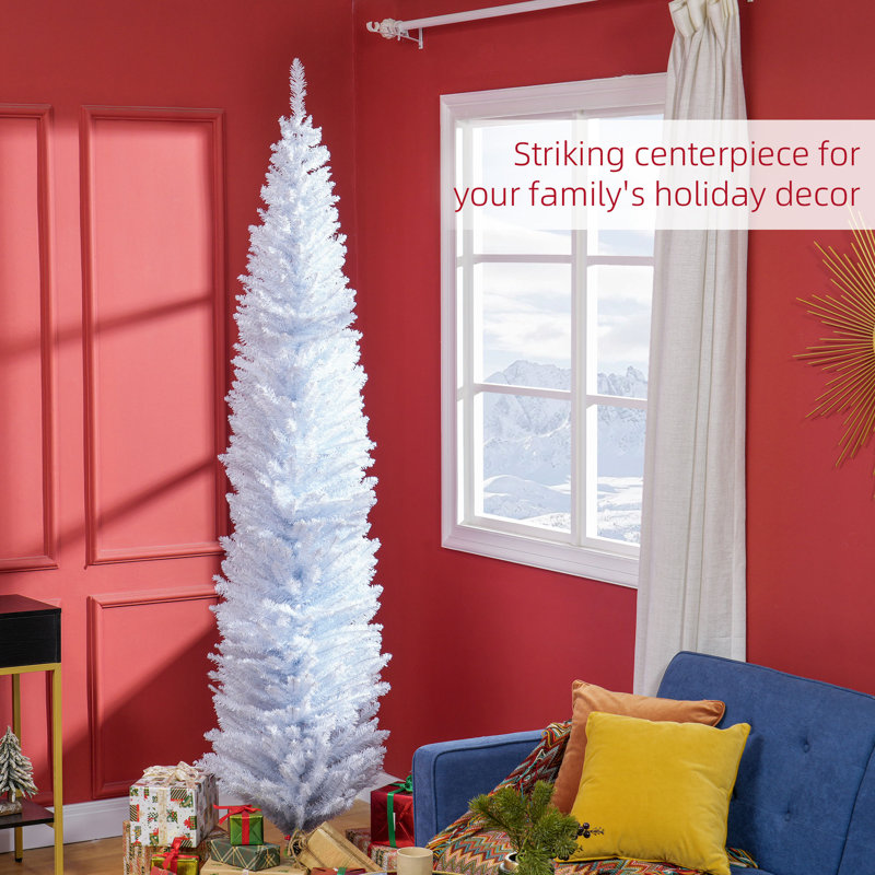 Arbre de Noël artificiel 8 pi, 618 pointes, blanc