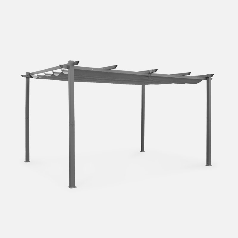 Ashoka 2.98m x 3.94m Aluminum Pergola, Grey