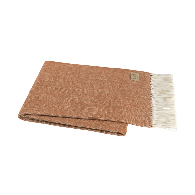 Italian Herringbone Throw, Copper