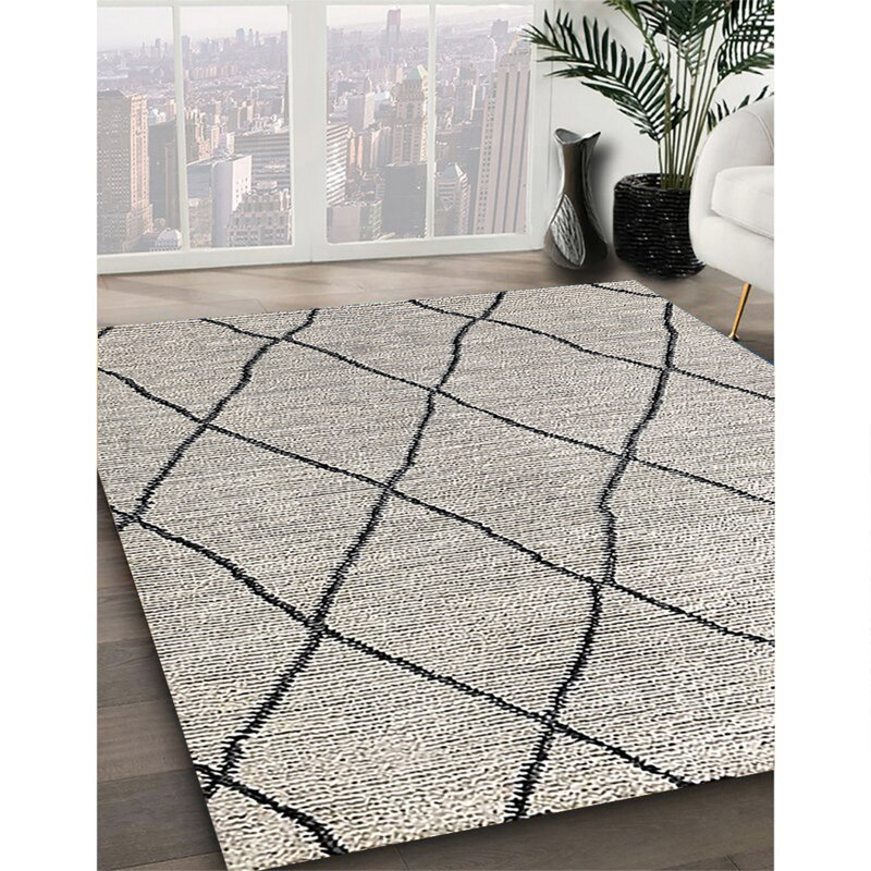 Alyus Geometric Indoor Rug, Round 4'