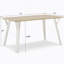 Ensemble de salle à manger 7 pièces en bois naturel de haute qualité comprenant une table rectangulaire profilée et six chaises Windsor élégantes pour les réunions de famille-911165642