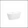 59 Inch Acrylic Freestanding Bathtub With Modern Design, Chrome Toe-Tap Drain, And Classic Slotted Overflow For Deep Soaking Comfort