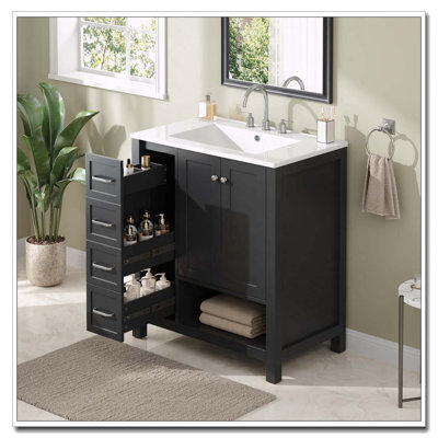 Meuble-lavabo de 30 po avec lavabo et rangement spacieux