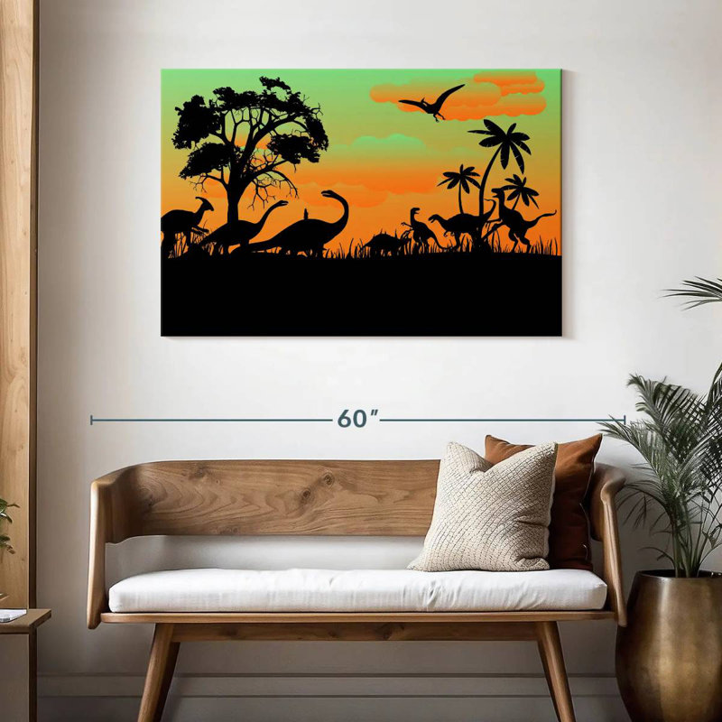 Brampt Dinosaurs Silhouette, 30" H x 45" W