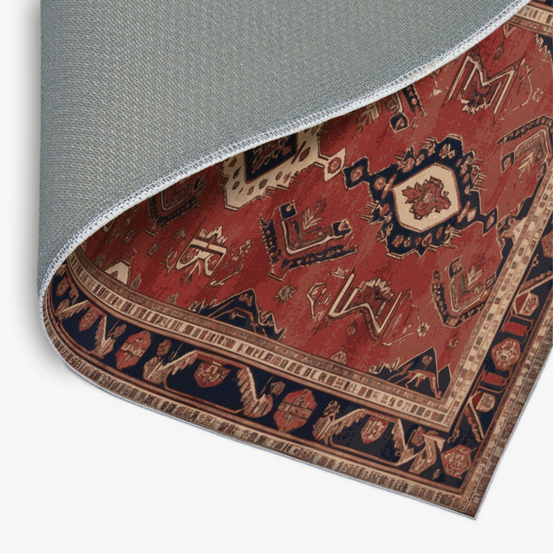 Tapis d'intérieur et d'extérieur brun Persian, Rectangulaire 8 pi x 10 pi