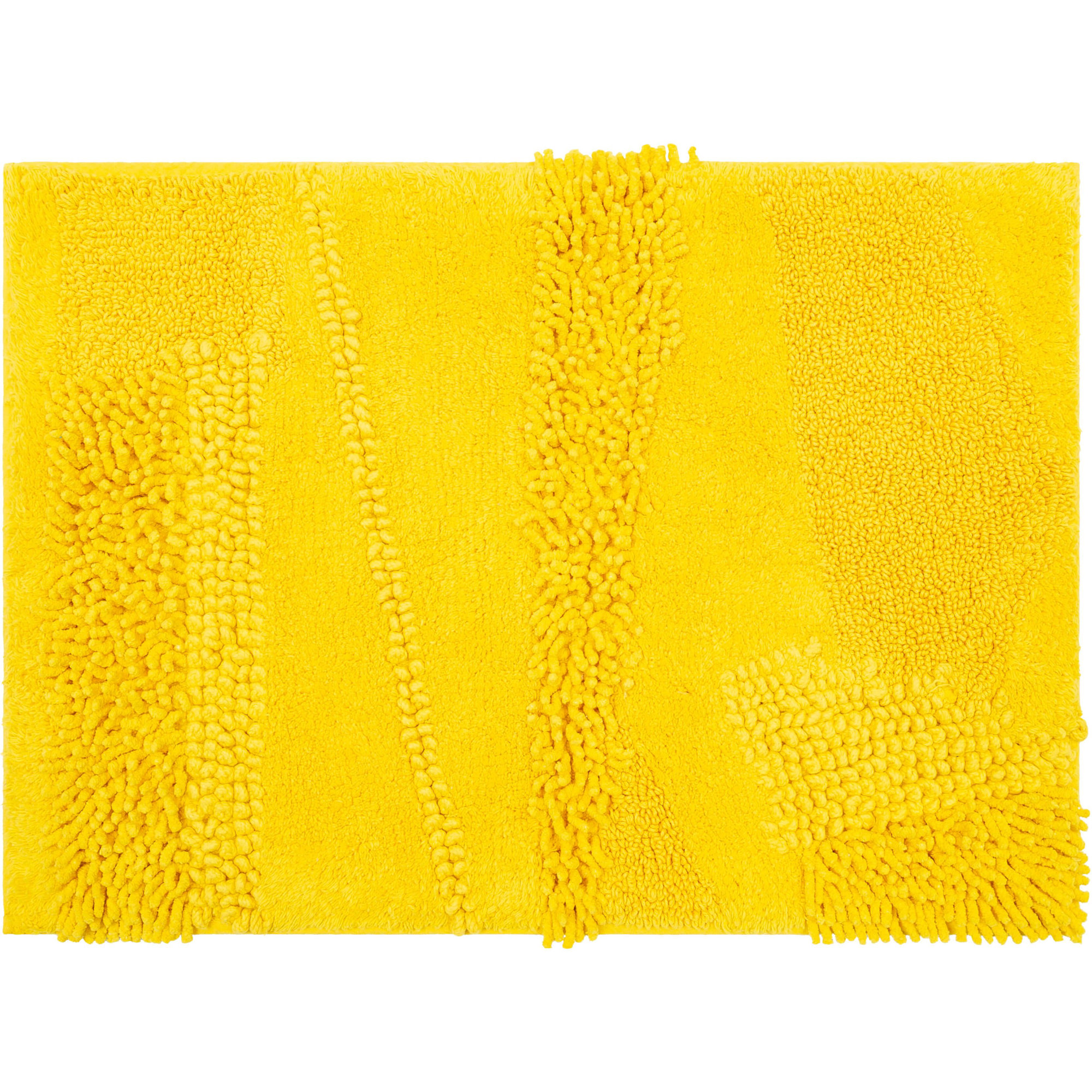 Laverne Solid Cotton Bath Rug, Fiesta Sunshine, 17" W x 24" L