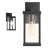Outdoor Wall Light Rectangle Clear Glass Shade Black