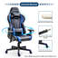 Blue Elephant Adjustable Reclining Faux Leather Swiveling PC & Racing Game Chair-725646999