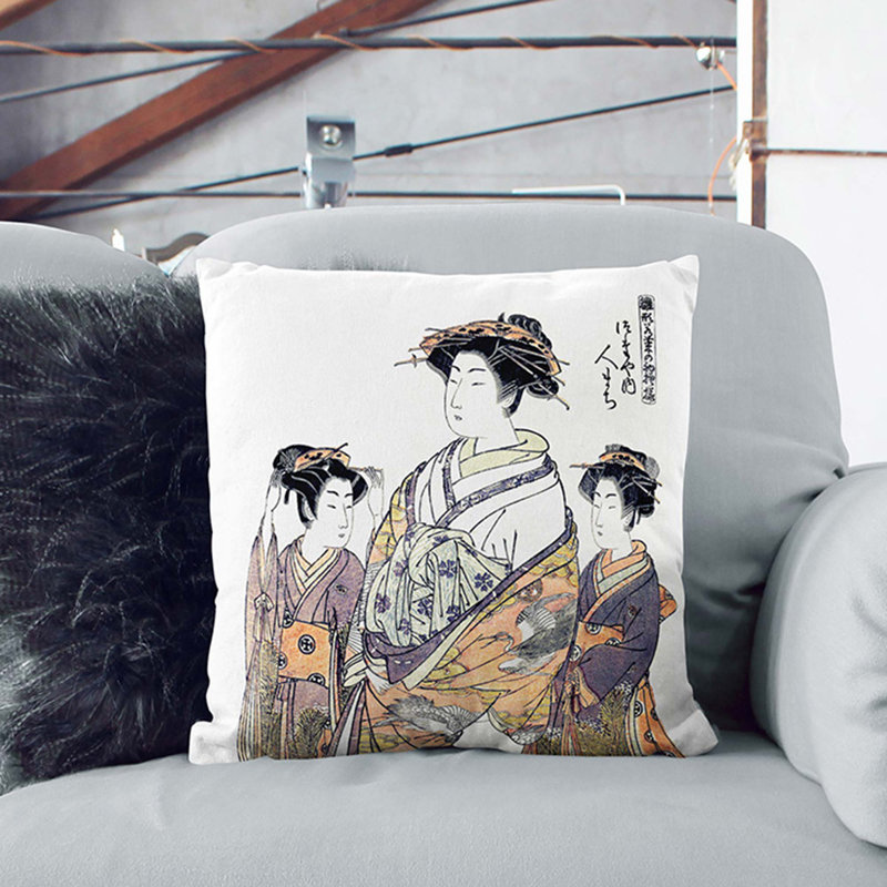 Square Throw Cushion, 40cm H x 40cm W x 15cm D, Black