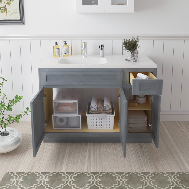 42 base de meuble-lavabo simple seulement, Argent