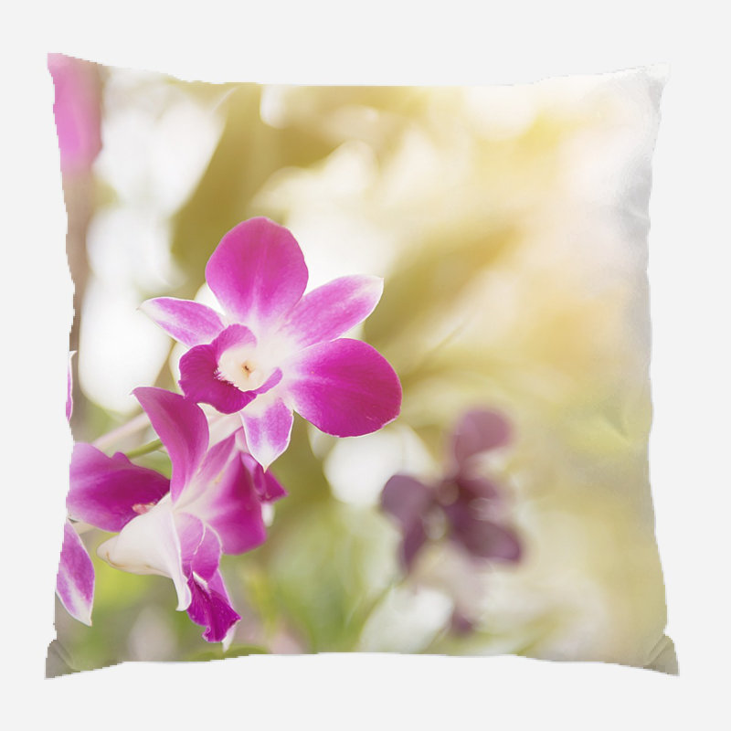 Coussin orchidée Juliana, Microsuède, Intérieur