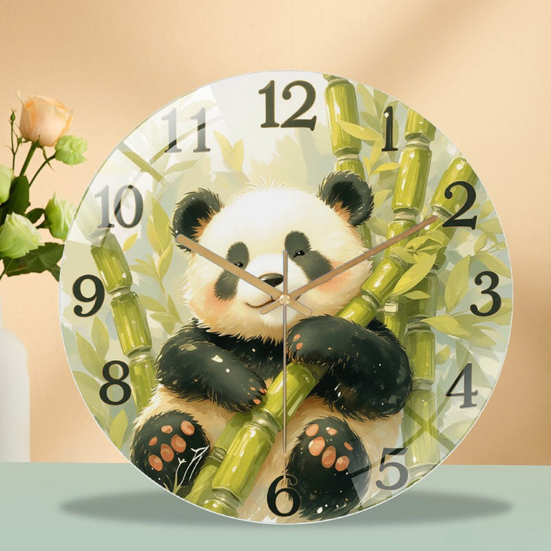 Horloge murale mignonne en bambou