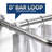 CP Loop & Flange for Ceiling Support, Zinc-Plated Finish