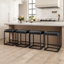 Tabouret de comptoir de cuisine moderne brun 24 po avec repose-pieds et similicuir Borough-115627996-115273439-55602656