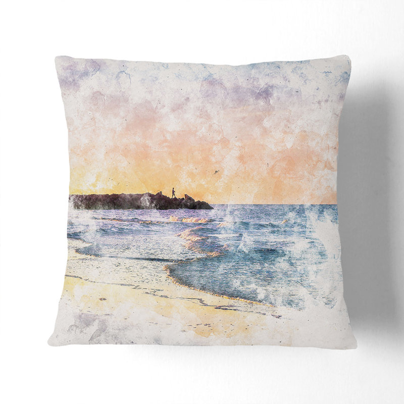 Square Throw Cushion, Black, 55cm H x 55cm W x 20cm D