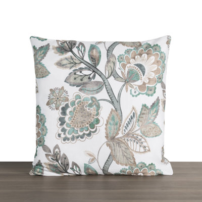 Floral Cotton Reversible Pillow Cover