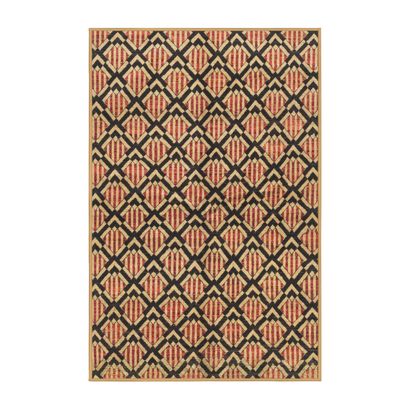 Abstract Indoor Rug, Rectangle 4' x 6'
