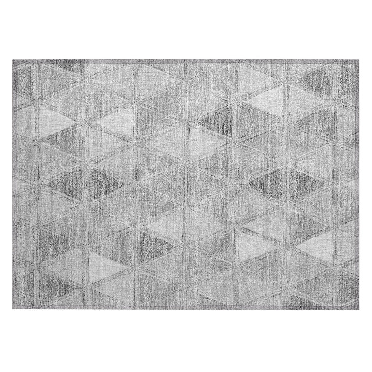 Shiean Washable Geometric Indoor / Outdoor Rug