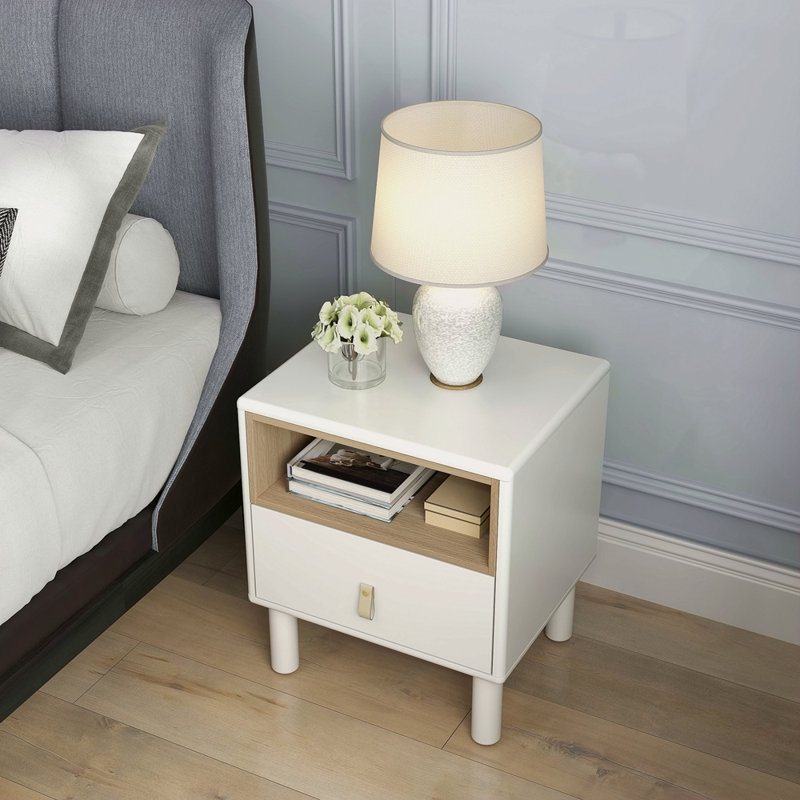 Single Drawer Bedside Table, Modern Style Bedside Table, Wooden Bedside Table, Bedside Table With Drawer, Side Table With Drawer, Compact Bedside Table, Nordic Style Bedside Table