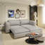 Canapé-lit 93 po pour très grand lit, canapé-lit escamotable, canapé-lit convertible 3 en 1, méridienne, canapé-lit 3 places avec 2 coussins lombaires pour salon, appartement, bureau, bureau-1592067090
