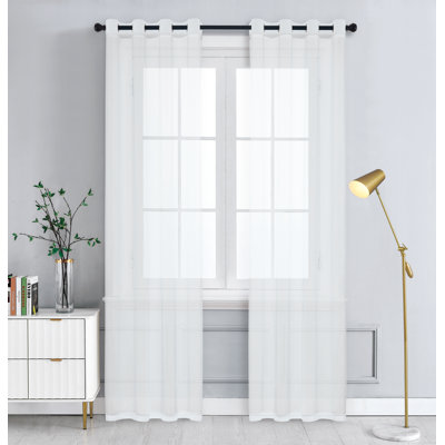 Goble Semi Sheer Curtains / Drapes Pair