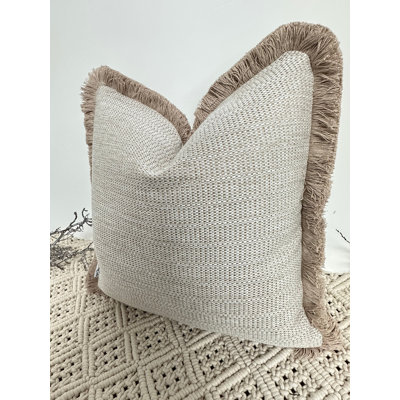 Abstract Beige Square Cushion Cover