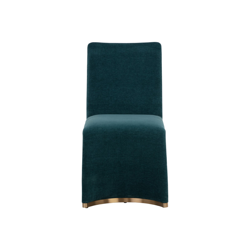 Jhania 19'' H Fabric Upholstered Parsons Chair - Teal, Blue