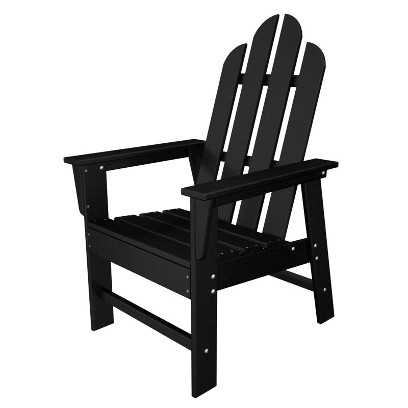 POLYWOOD Long Island Dining Chair, Black