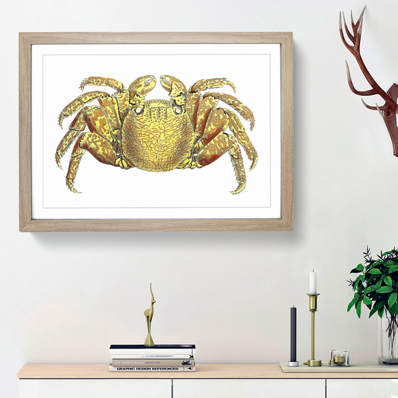 Crab by George Shaw - Framed Print, Oak Framed, 27cm H x 36cm W x 2cm D