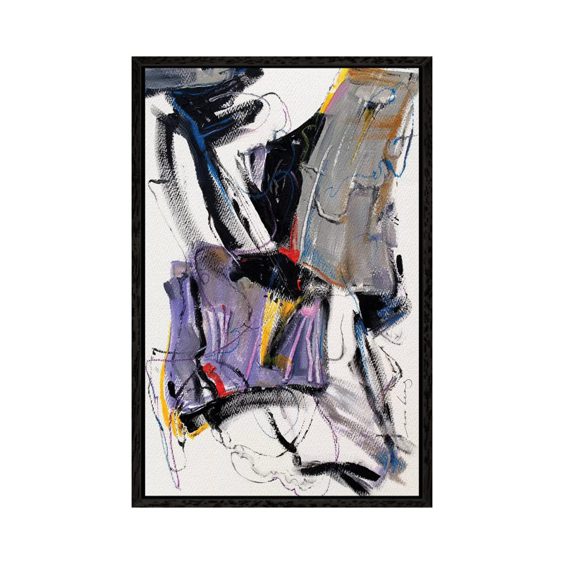 Abstract View by Soo Beng Lim - Painting on Canvas, 66.04 cm H x 45.72 cm W, Black Framed