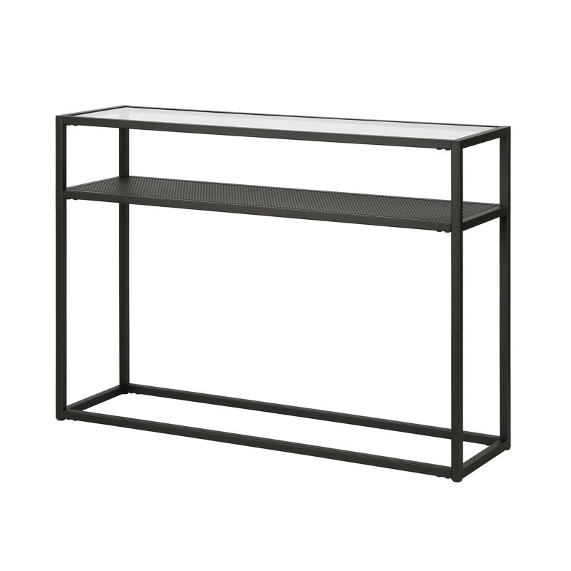 111.8cm Glass Top Console Table