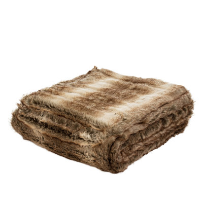 Brown Bear Faux Fur Blanket