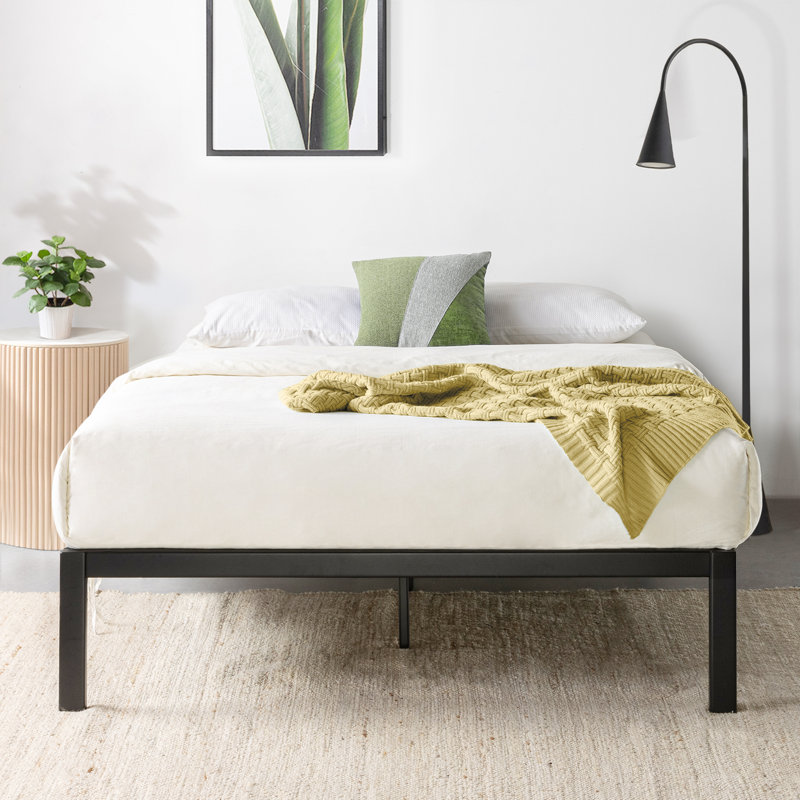 Wachapreague 14'' Heavy Duty Steel Bed Frame, Twin