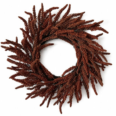 Couronne d'automne artificielle de 56 cm (22 pouces), style rustique et réaliste, idéale pour décorer une porte d'entrée, le mur ou pour Thanksgiving.