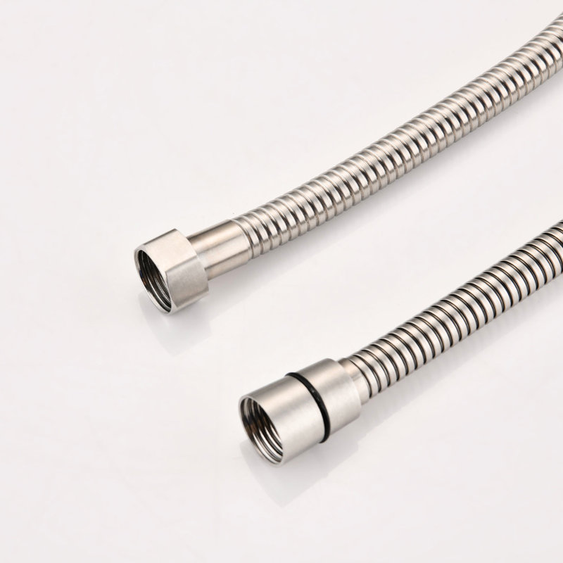 Luxury Bathroom Shower Fixture In Brushed Nickel With Soft Rubber Holes And Body Jet Knob Handle, Spray Included Hand