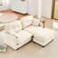 Canapé modulaire Elmsforde avec tissu chenille et dossier capitonné-117093400-122808540