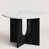 Faux White Marble/Textured Black