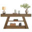 Console de 63 pouces, table d'entrée en bois avec tablettes de rangement