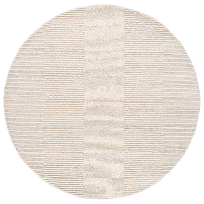 Abstract Hand Tufted Wool, Cotton Solid Color Indoor Rug