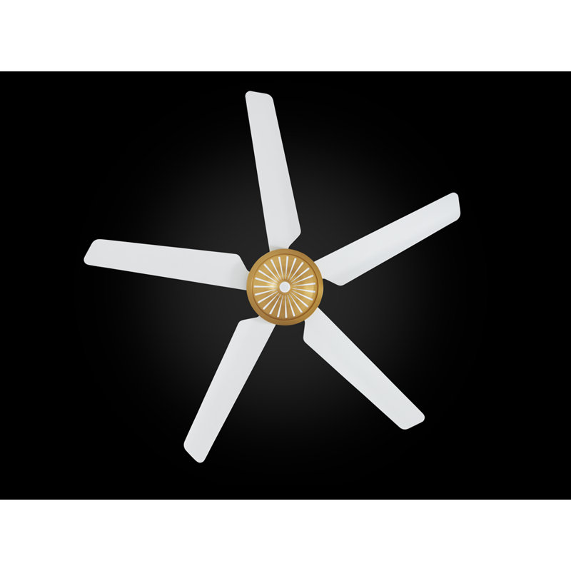 Speakeay Smart Downrod Ceiling Fan, White