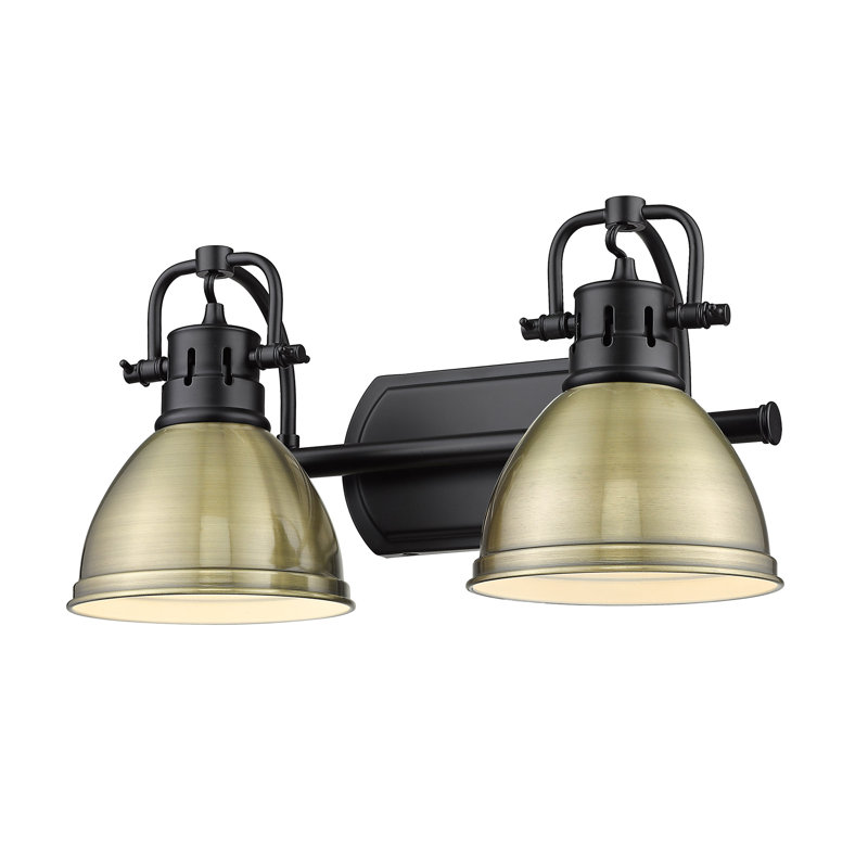 Lyndee 2 - Light Dimmable Vanity Light, Aged Brass, Matte Black